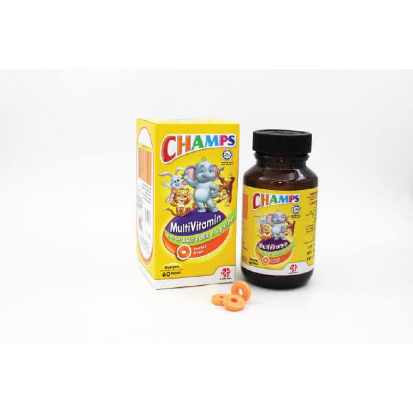 CHAMPS MV PLUS LYSINE & FA TAB 60's 