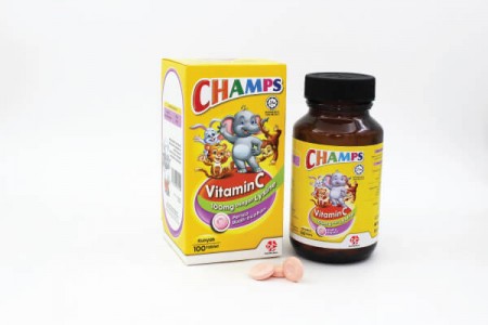 CHAMPS VIT C PLUS LYSINE TAB 100's 