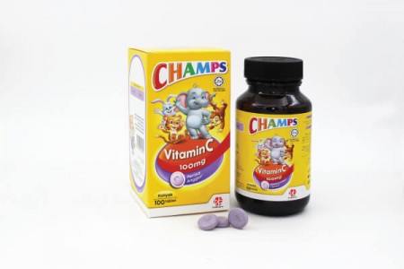 CHAMPS VIT C100MG B/CURRANT TAB 100's