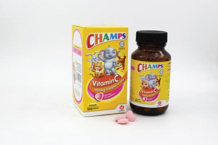 CHAMPS VIT C100MG SF S/BERRY TAB100's 