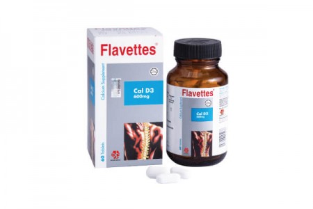 FLAVETTES CAL D3 600MG TAB (60's) 