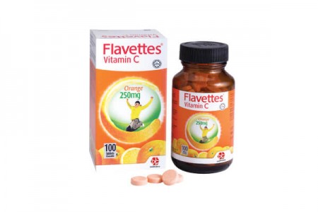 FLAVETTES VIT C ORG 250MG (100's)