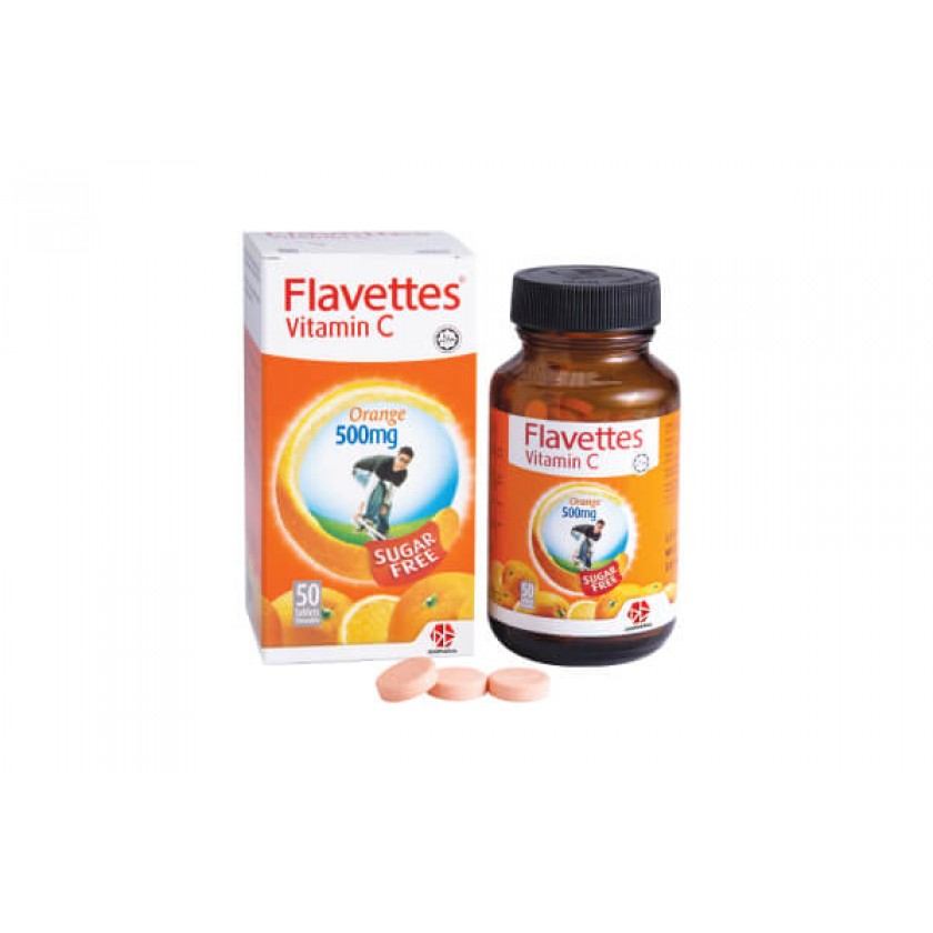 FLAVETTES VIT C ORG 500MG SF (50's) - EXP 31.12.2025