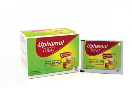 UPHAMOL 1000MG COLD HONEY LEMON SCT 25s