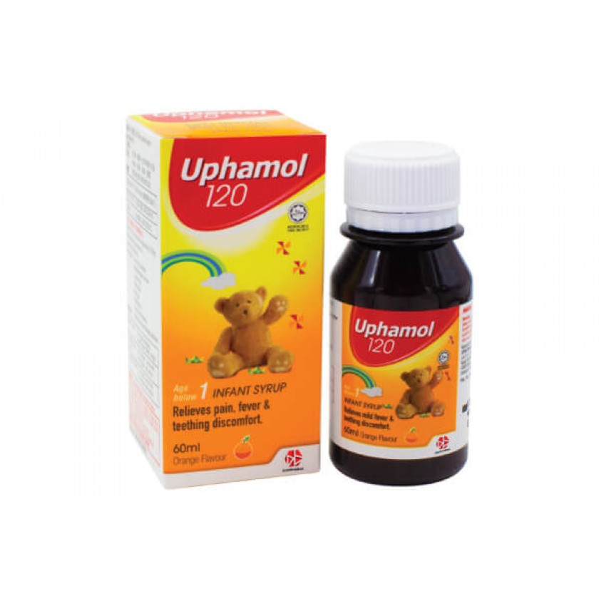 UPHAMOL 120MG INFANT SYRUP ORG 60ML