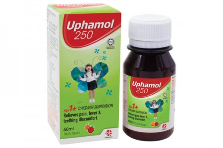 UPHAMOL 250MG FRUITY SUSP 60ML OTC (EXP: 30.11.2025)