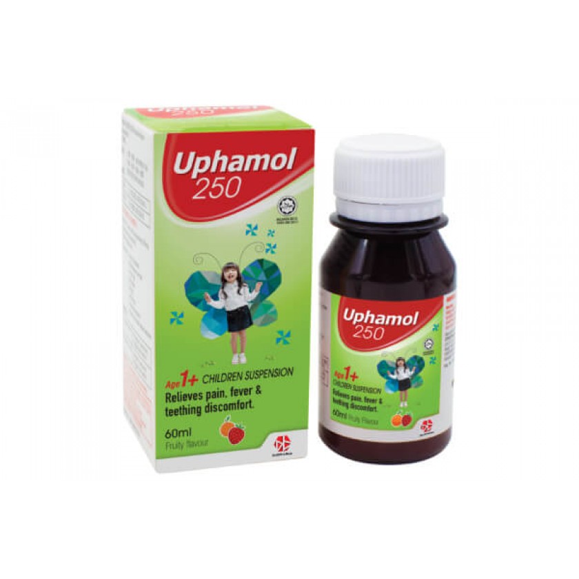 UPHAMOL 250MG FRUITY SUSP 60ML OTC (EXP: 30.11.2025)