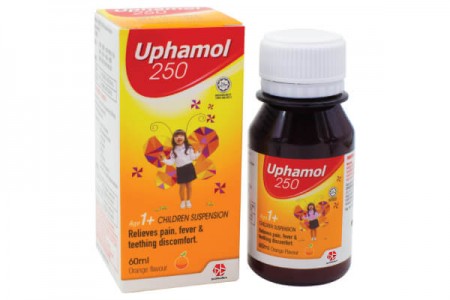 UPHAMOL 250MG ORANGE SUSP 60ML OTC
