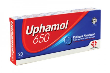 UPHAMOL 650MG TAB 2X10's