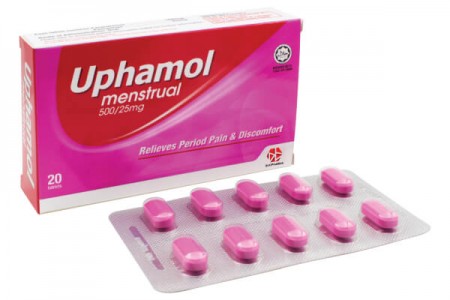 UPHAMOL MENSTRUAL 500/25 TAB 2X10's 